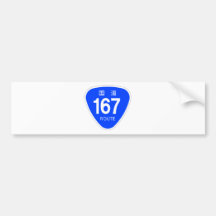 国道167 号線ー国道標識 バンパーステッカー