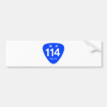 国道 114 号線ー国道標 バンパーステッカー