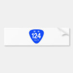 国道 124 号線ー国道標 バンパーステッカー