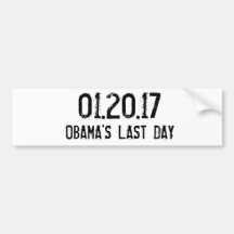 01.20.17, DE VORIGE DAG VAN OBAMA BUMPERSTICKER