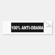 100% anti-Obama Bumperstickers
