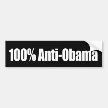100 percenten anti-Obama Bumpersticker