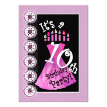 10ème modèle W1174 de robe de ROSE de fête d'anniv Faire-parts