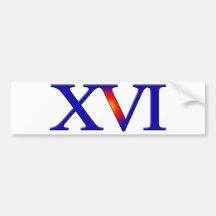 16de Verjaardag Bumpersticker