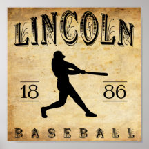 1886 het Honkbal van Lincoln Nebraska Posters