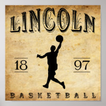 1897 het Basketbal van Lincoln Nebraska Plaat
