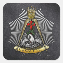 18ème Degré : Chevalier du rose Croix Autocollant
