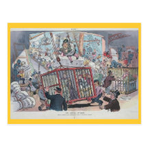 1905 Acrobaten en Uitvoerders Wenskaart