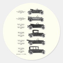 1917 voitures anciennes autocollant