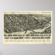 1919 CT Shelton de Panoramische Kaart van het Oog  Plaat