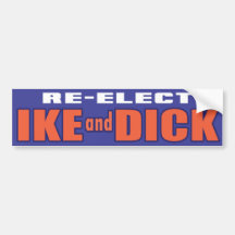 1956 Eisenhower Nixon IKE de Sticker van de Bumper Bumperstickers