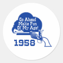 1958 T-shirts en Giften! Ronde Sticker