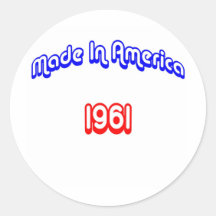 1961 a fait en Amérique Autocollants Ronds