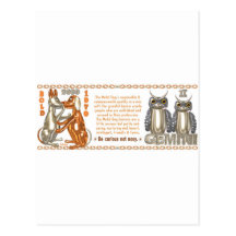 1970 2030 Gémeaux nés par zodiaque de MetalDog de  Cartes Postales