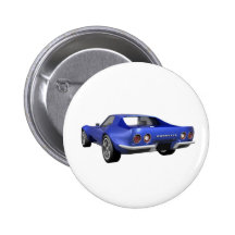 1970 de Sportwagen van het Korvet: Blauw eindig Buttons