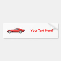 1970 de Sportwagen van het Korvet: Rood eindig Bumperstickers