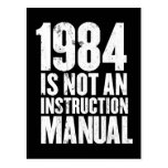 1984 n'est pas un manuel d'instruction carte postale