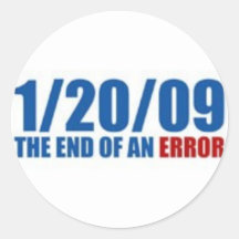 1/20/09 het Eind van een Fout Stickers