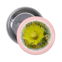 #1 de Cactus van het mamma nam toe Button