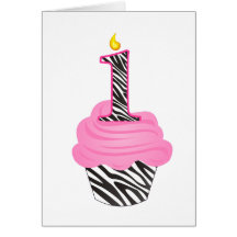 1st Diva Cupcake van de Verjaardag Kaart
