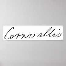 1st Markies Algemeen Charles Cornwallis Signature Posters
