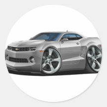 2010-12 Zilveren Auto Camaro Ronde Stickers