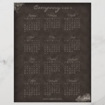 2010 de bloemen beige bruine vlieger van de Kalend Gepersonaliseerde Folder