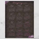 2010 de bloemen roze bruine vlieger van de Kalende Folder Ontwerp