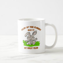 2011 ans du cadeau de bébé de lapin mug