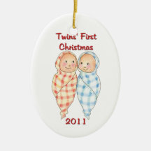 2011 het Ornament van Eerste Kerstmis van tweeling