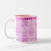 2011 Jaar bij een Kalender van de Blik Beker