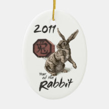 2011 : L'année de l'ornement d'ovale de lapin