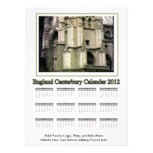 2012 calendrier Angleterre Cantorbéry le MUSÉE Zaz Invitation