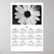 2012 calendrier mural noir/blanc d'année de margue affiches