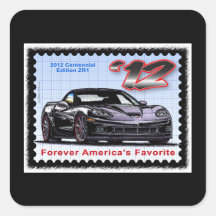 2012 Z06 het Honderdjarige Korvet van de Uitgave Vierkante Sticker