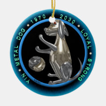 2030 Sagittaires de zodiaque de MetalDog de Valxar Ornement