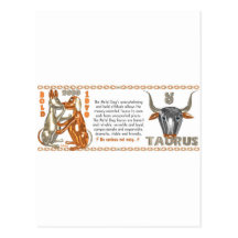 2030 Taureaux nés par zodiaque de MetalDog de Valx Cartes Postales
