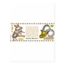 2031 Béliers nés par zodiaque de MetalPig de Valxa Carte Postale