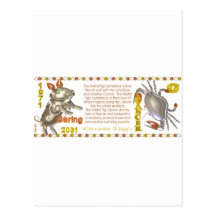 2031 Cancers nés par zodiaque de MetalPig de Valxa Carte Postale