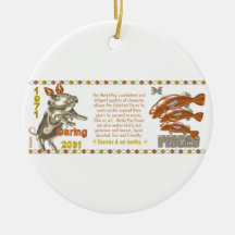 2031 MetalPig Poissons nés par zodiaque de Valxart Décoration De Noël