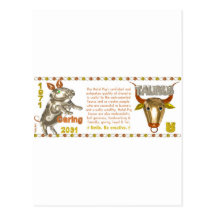 2031 Taureaux nés par zodiaque de MetalPig de Valx Carte Postale
