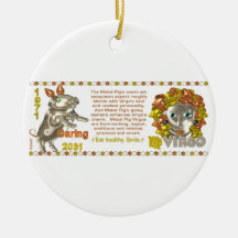 2031 Vierges nées par zodiaque de MetalPig de Valx Décorations Pour Sapins De Noël