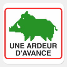 20x Small Sticker - UNE ARDEUR D'AVANCE Stickers Carrés