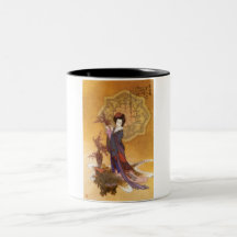 2100-1104~Lady-with-Plum-Flowers-Posters Mugs
