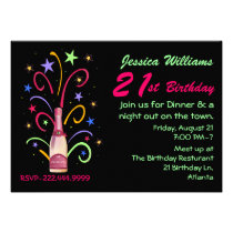 21ème invitation de fête d'anniversaire invitations