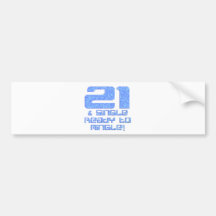 21ste Verjaardag Bumpersticker