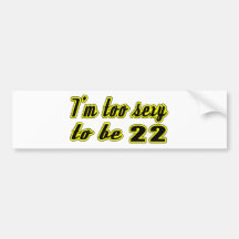 22 verjaardagsdesign bumpersticker