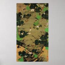 23. 池辺群虫図, 若冲 Levend wezens met Vijver, Jakuchū Print