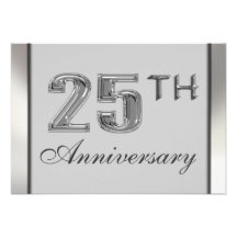 25ème Invitations d'anniversaire