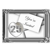 25ème Invitations d'anniversaire